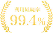 利用継続率99.4%