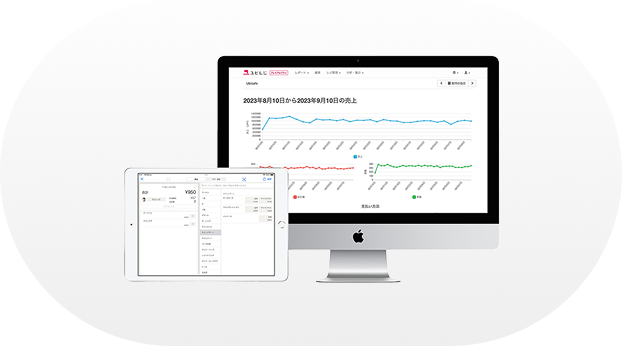 売上分析・店舗管理ができるユビレジの機能イメージ