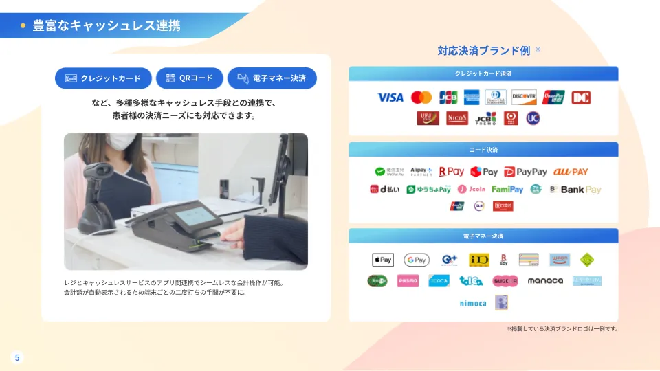 豊富なキャッシュレス連携
