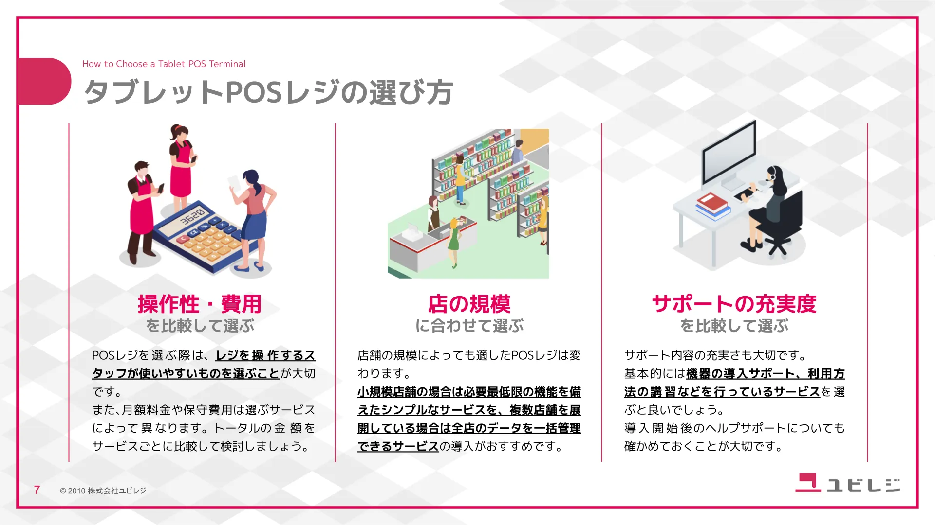 タブレットPOSレジの選び方