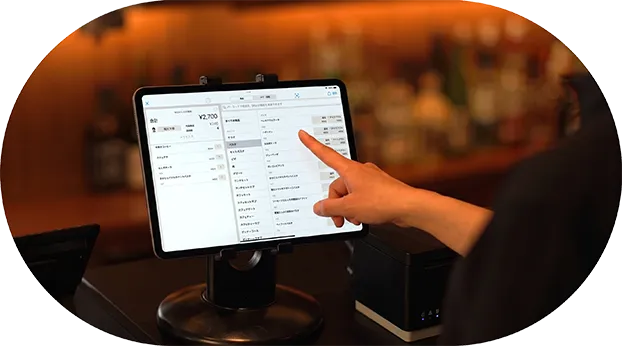 機器が苦手な店舗スタッフでも感覚的にすぐ覚えられるiPad POSレジの操作画面